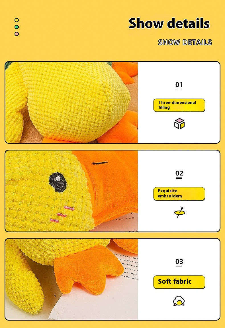Calming Duck Dog Toy — Anxiety Relief Comfort Companion with Heartbeat