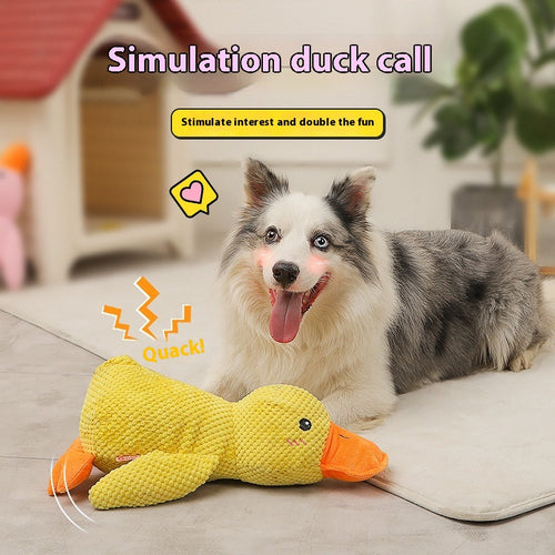 Calming Duck Dog Toy — Anxiety Relief Comfort Companion with Heartbeat