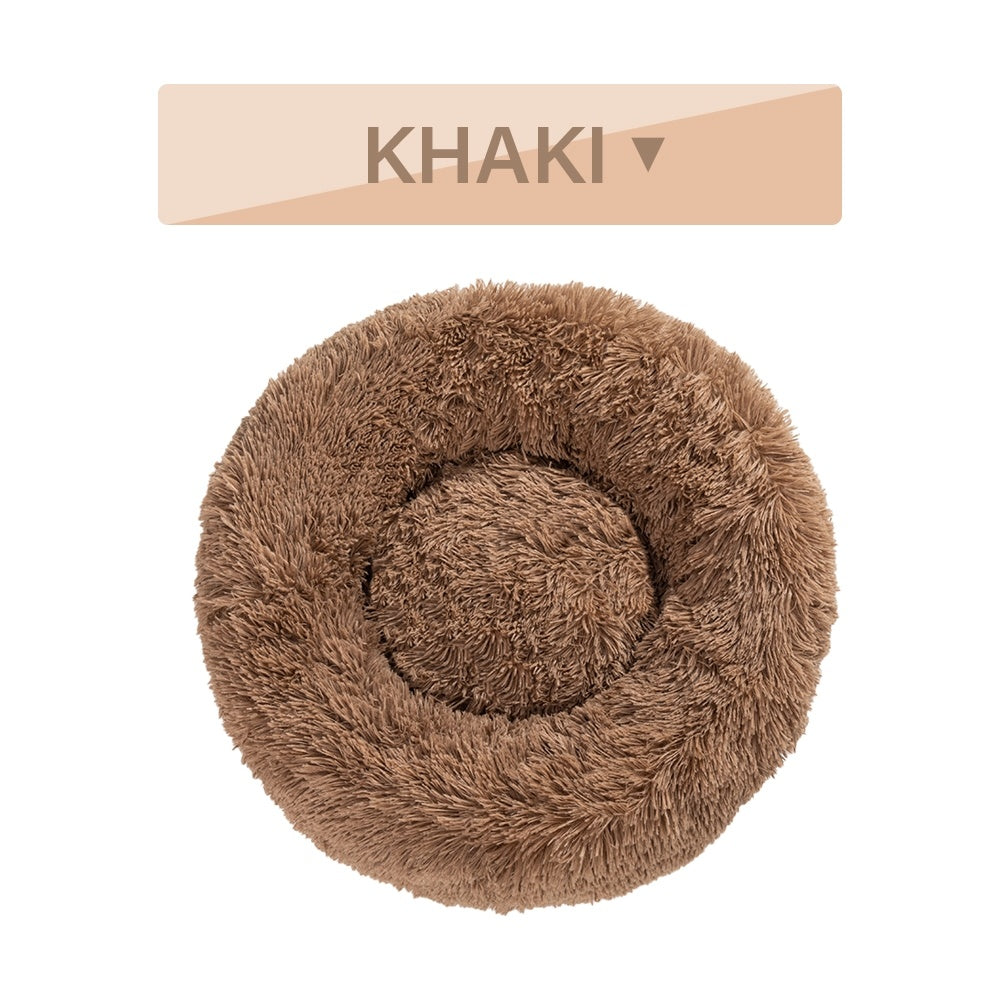 Calming Donut Dog Bed — Anti-Anxiety Plush Nest for Restful Sleep