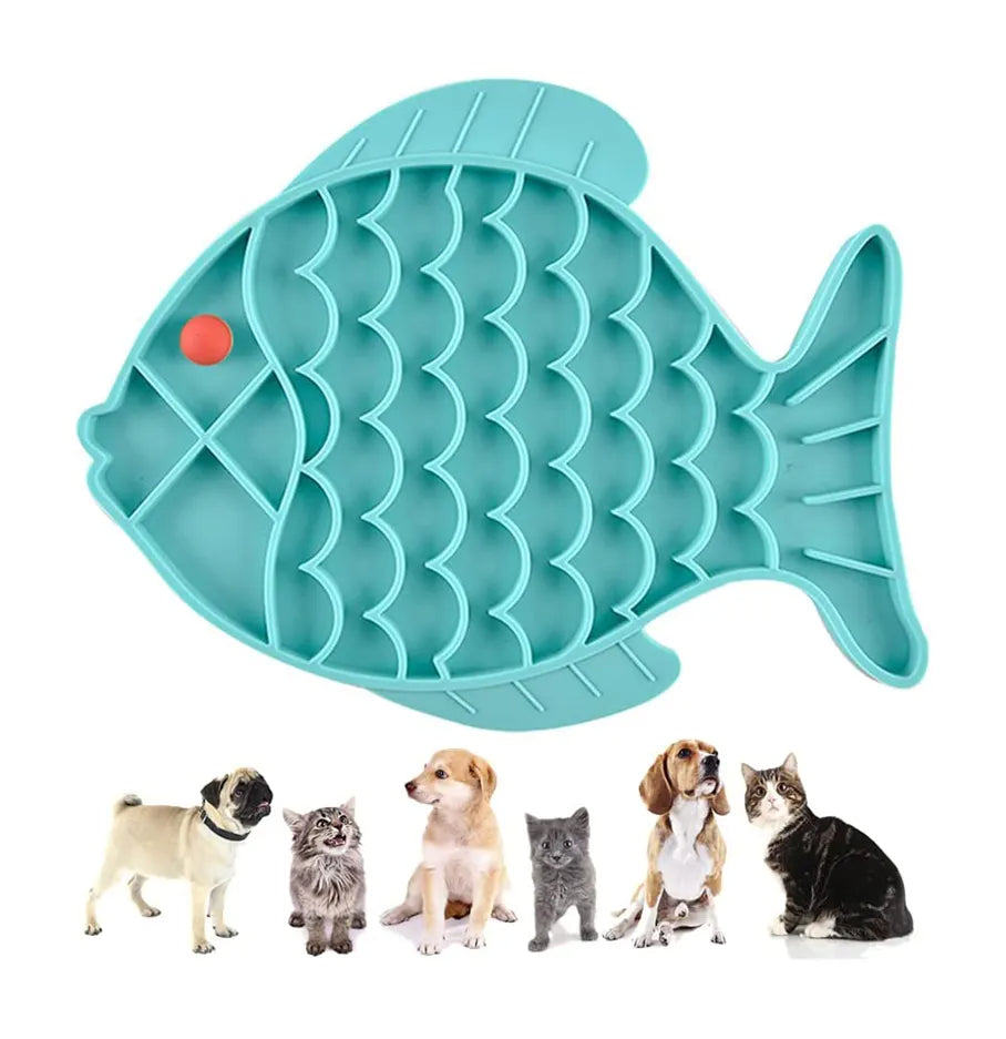 Calming Lick Mat for Dogs — Anxiety Relief Slow Feeder Pad with Suction Cups