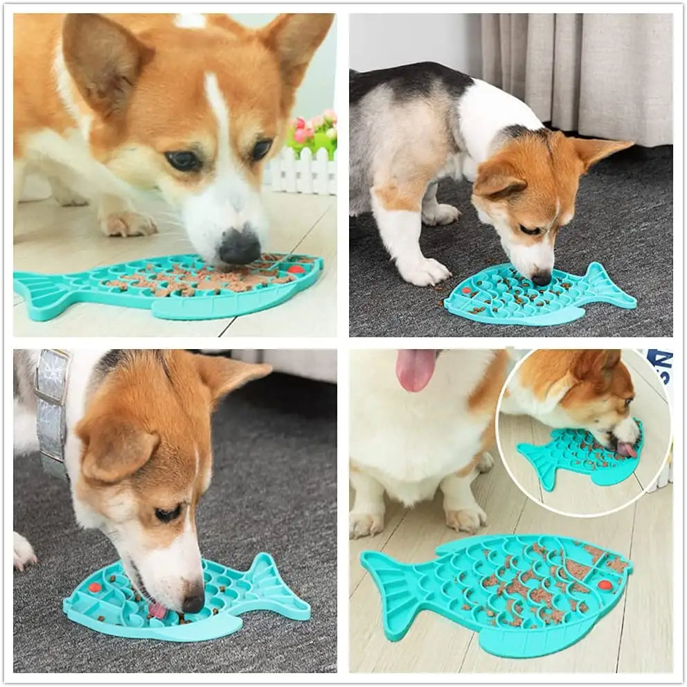 Calming Lick Mat for Dogs — Anxiety Relief Slow Feeder Pad with Suction Cups