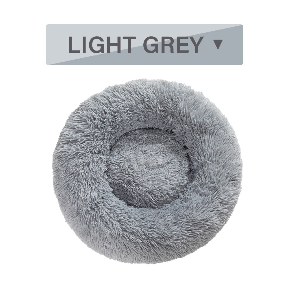 Calming Donut Dog Bed — Anti-Anxiety Plush Nest for Restful Sleep