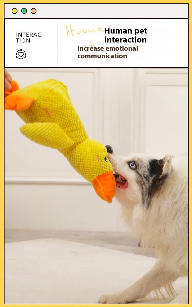 Calming Duck Dog Toy — Anxiety Relief Comfort Companion with Heartbeat