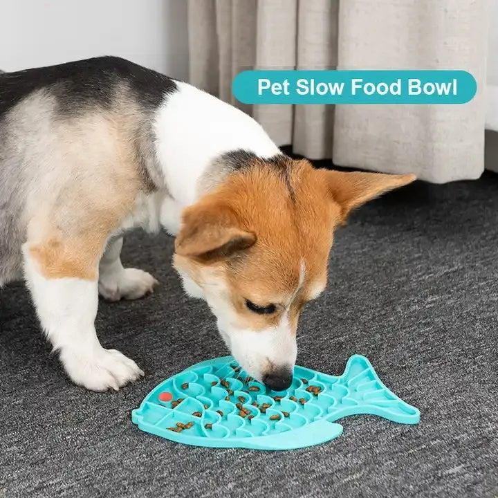 Calming Lick Mat for Dogs — Anxiety Relief Slow Feeder Pad with Suction Cups