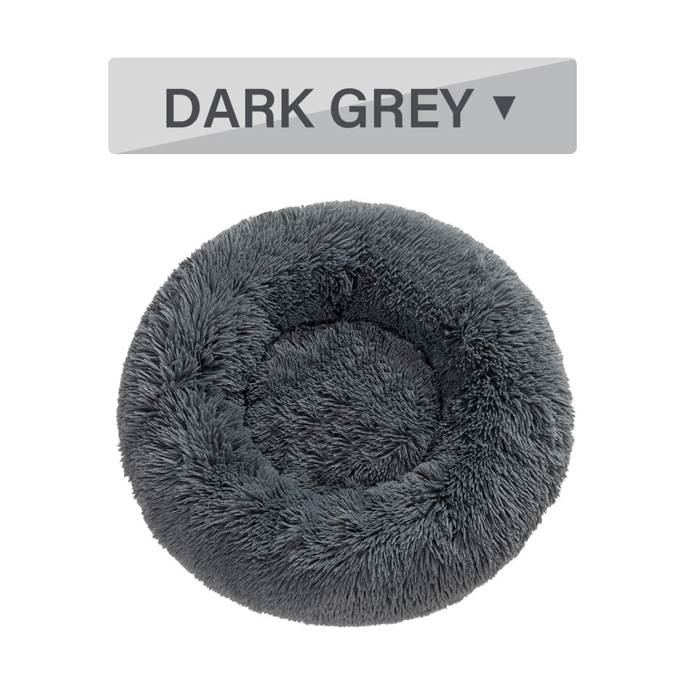 Calming Donut Dog Bed — Anti-Anxiety Plush Nest for Restful Sleep