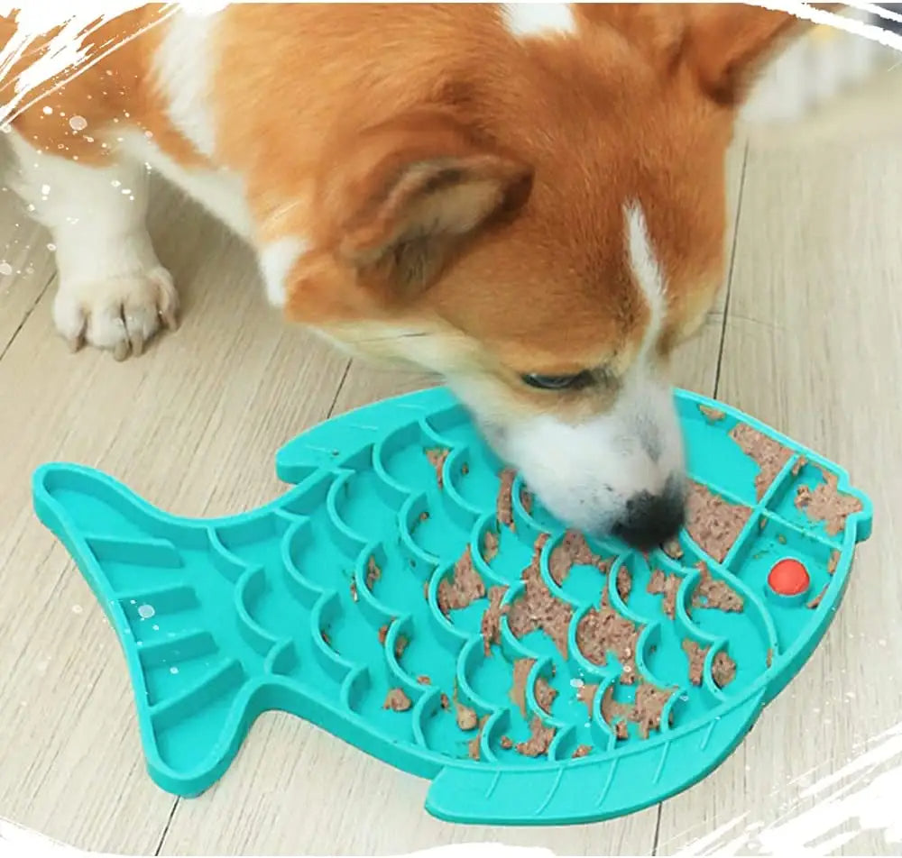Calming Lick Mat for Dogs — Anxiety Relief Slow Feeder Pad with Suction Cups
