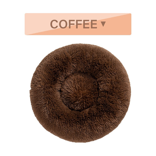 Calming Donut Dog Bed — Anti-Anxiety Plush Nest for Restful Sleep