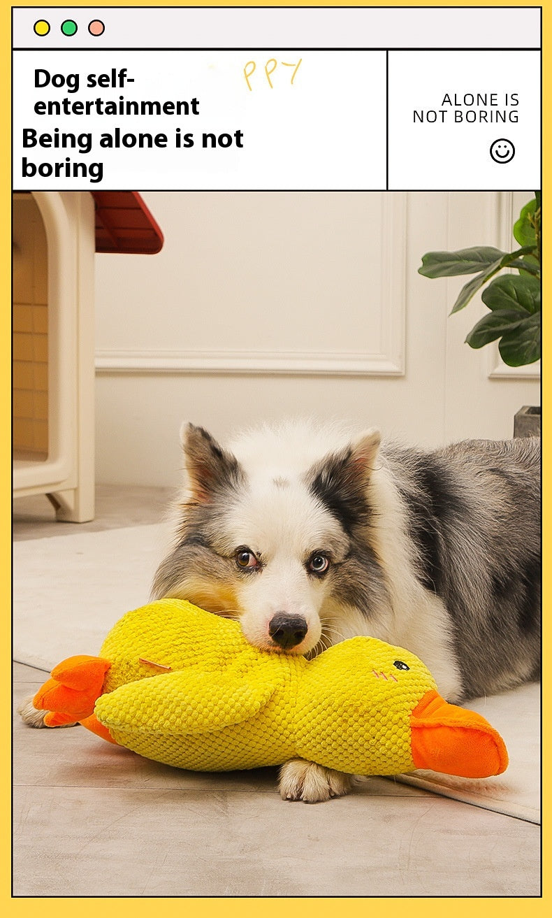 Calming Duck Dog Toy — Anxiety Relief Comfort Companion with Heartbeat
