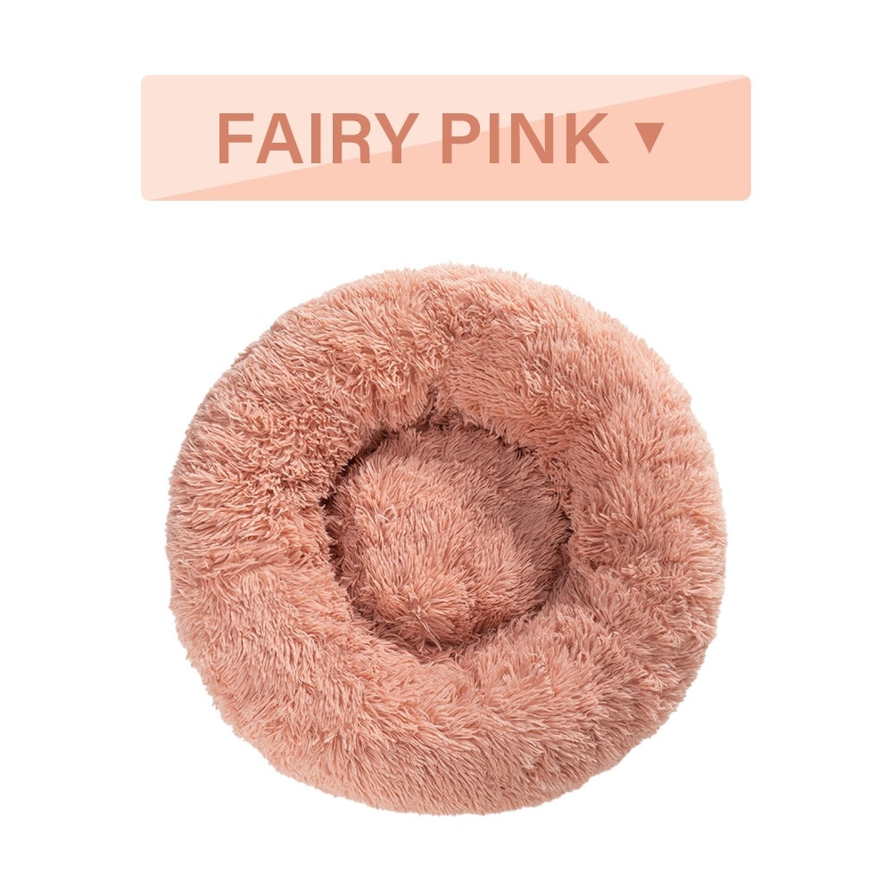 Calming Donut Dog Bed — Anti-Anxiety Plush Nest for Restful Sleep