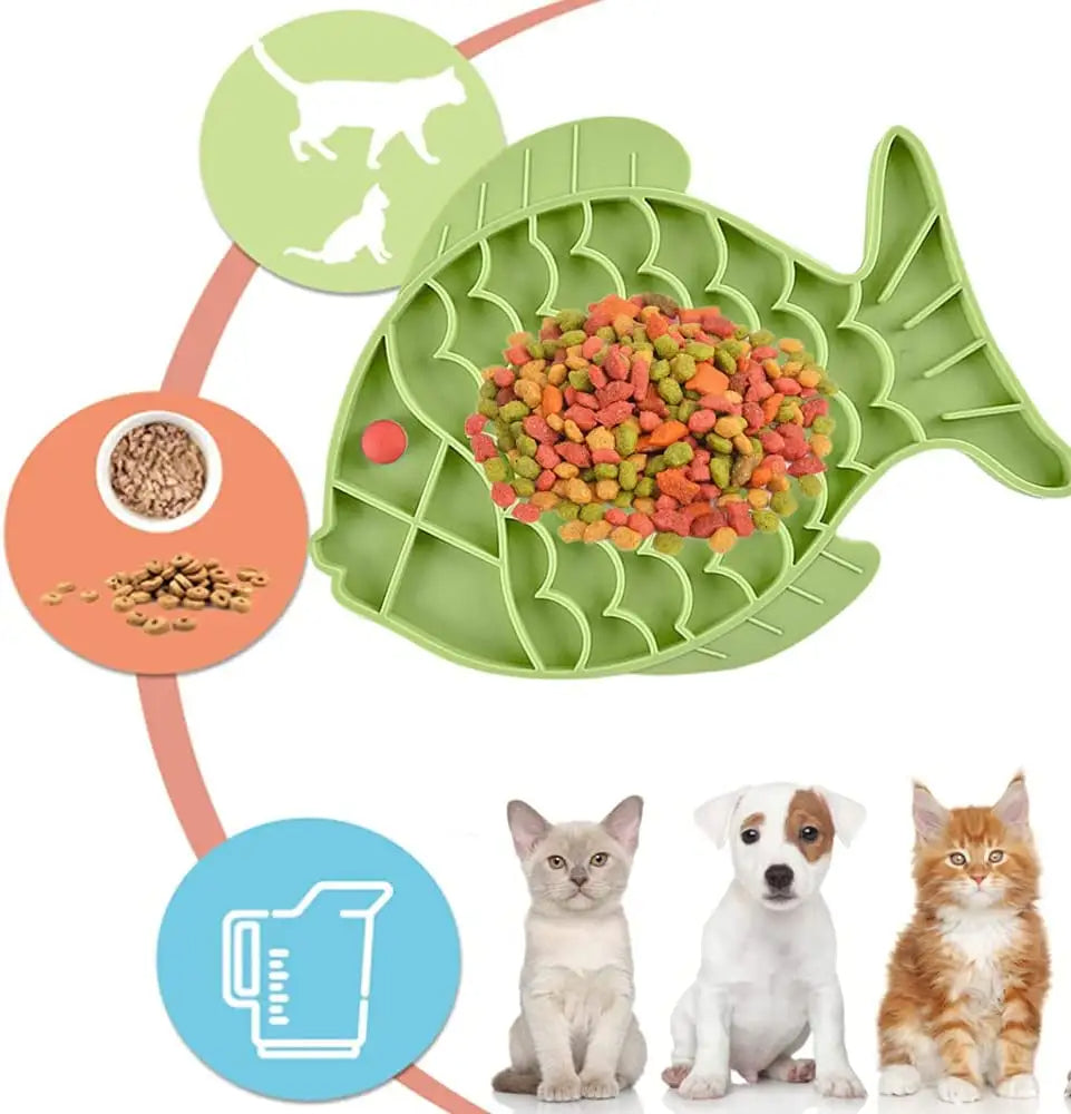 Calming Lick Mat for Dogs — Anxiety Relief Slow Feeder Pad with Suction Cups